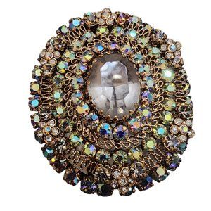 Vintage Rare Spectacular Dazzling Signed Austria Articulating Brooch (A1919)